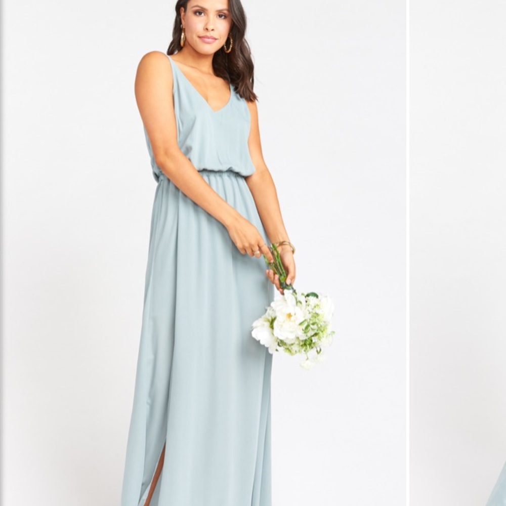 Show Me Your MuMu Kendall Maxi Dress silver sage